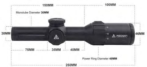 Redwin Scarlet RW10 1-6x24 SFP Riflescope, image 3