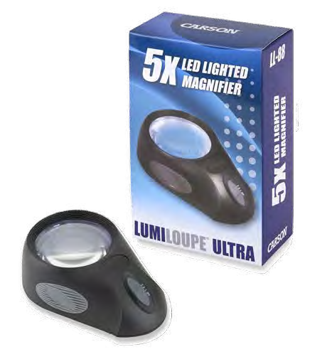 Carson LumiLoupe Ultra LL-88 5x LED Lighted Magnifier