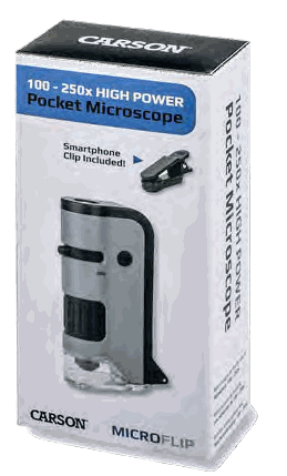 Carson MicroFlip MP-250 Pocket Microscope, image 2