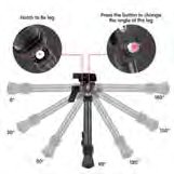 BPL Series Carbon Fibre Tilt Lever 360 Rotatable Pivot Bipod, image 3