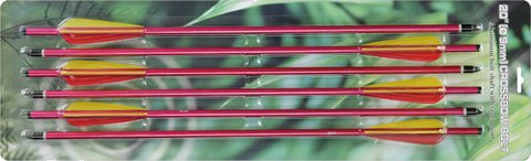 Aluminium Crossbow Bolts with Steel Point 6 Pack