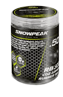 Snowpeak CO2 Airgun Rubber Balls 0.50 Cal