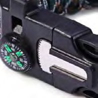 Survival Wristband 5-in-1 Paracord, Flint, Whistle, Compass and Scraper, image 3