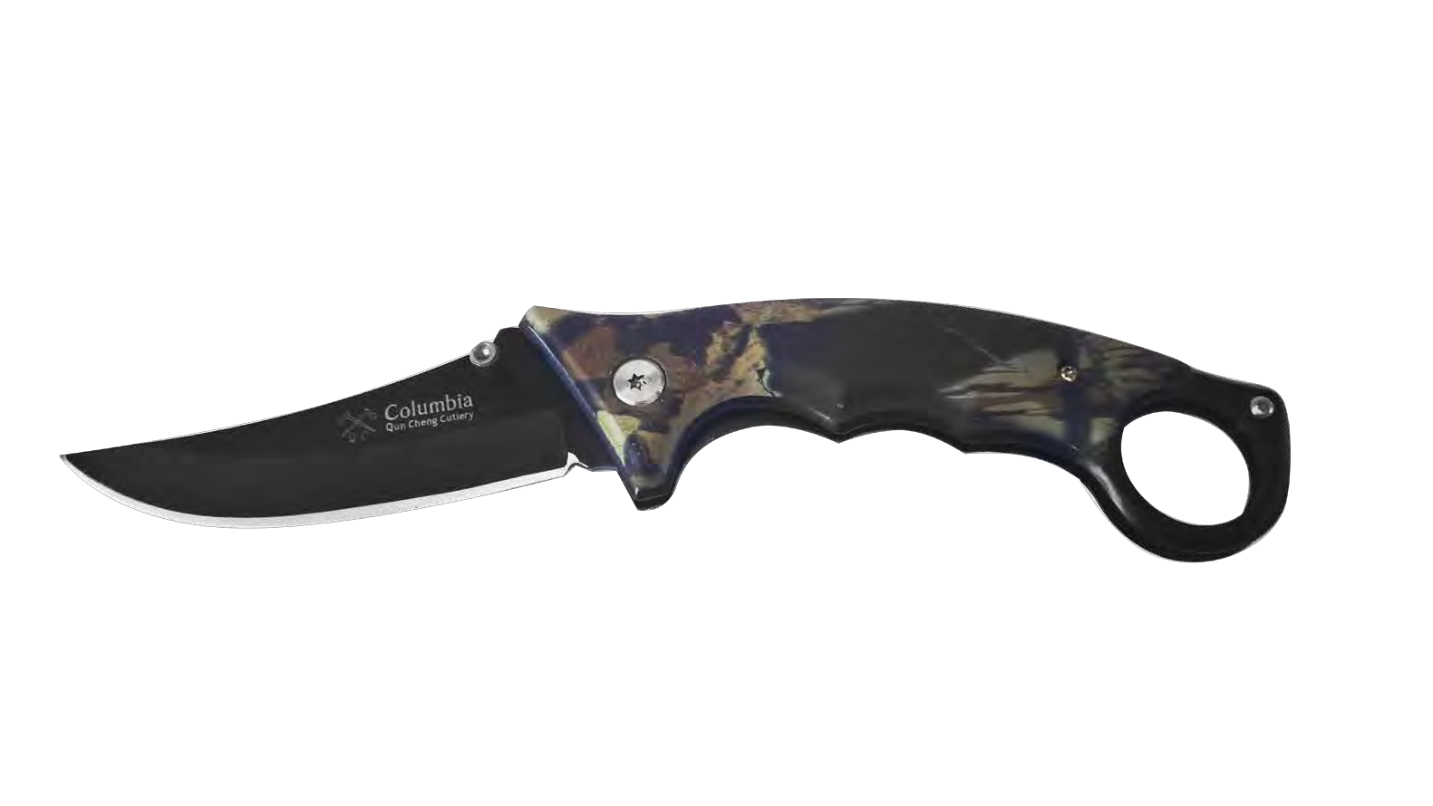 Ring Mossy Camo Folding Knife